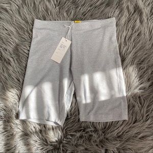 grey biker shorts